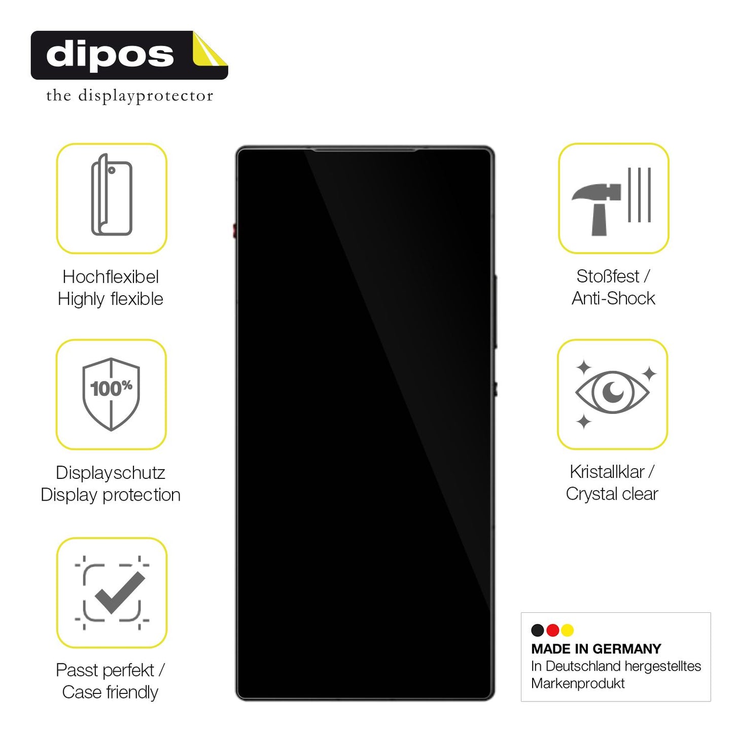 2x Screen Protector for Redmagic 10 Air Protective Film covers 100% dipos Flex