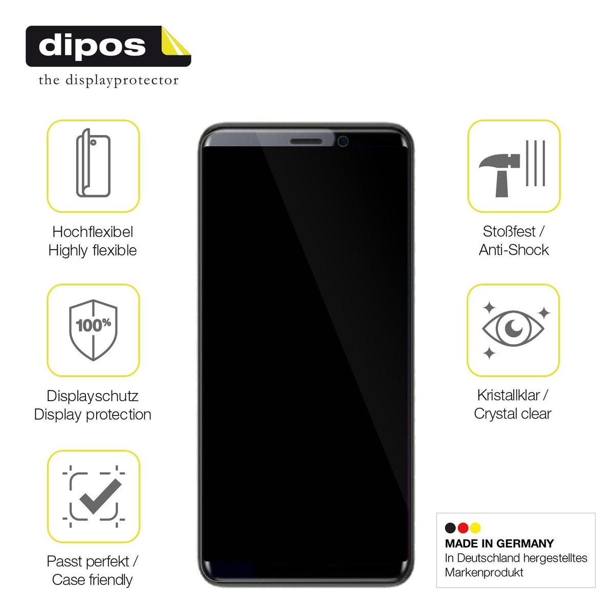 3x Screen Protector for Coolpad Cool Play 7C Protective Film covers 100% dipos