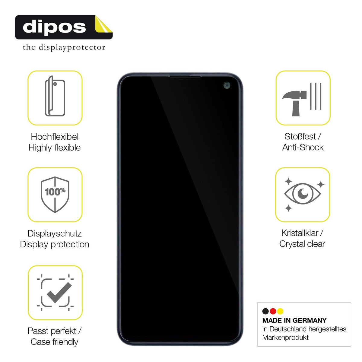 3x Screen Protector for Samsung Galaxy F52 Protective Film covers 100% dipos