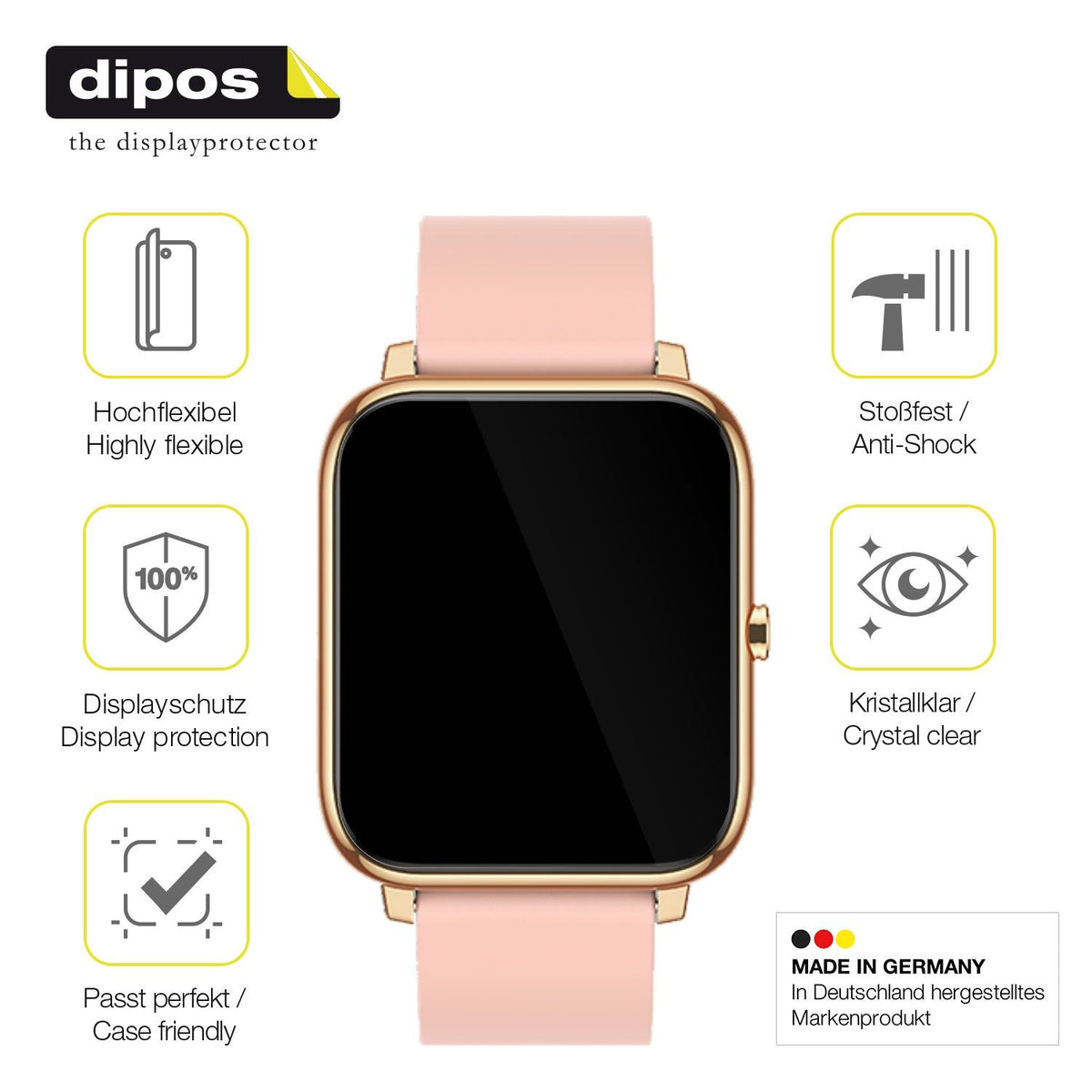 3x Screen Protector for Kalinco CS201C Smartwatch Protective Film covers 100%