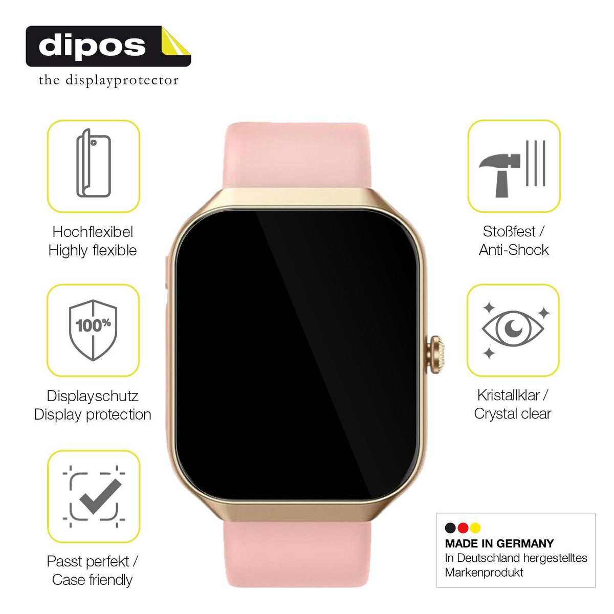 2x Screen Protector for Walkbee Smartwatch 1.96 Zoll Protective Film covers