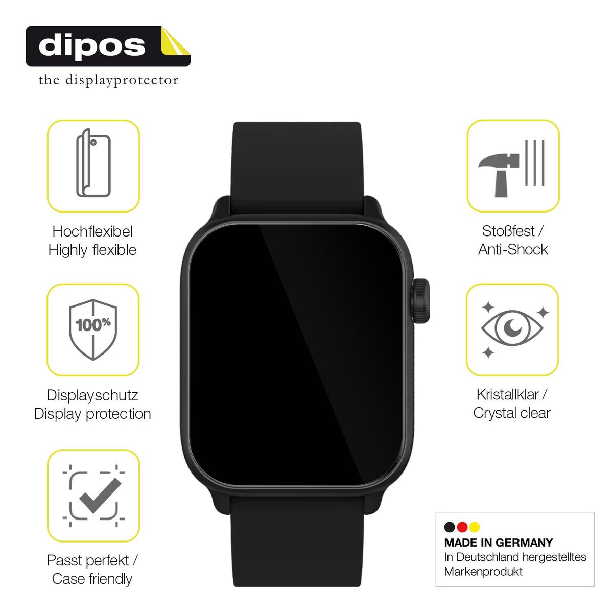 2x Screen Protector for Xplora Xmove Protective Film covers 100% dipos Flex