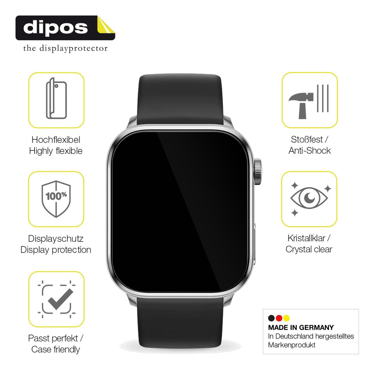 2x Screen Protector for Ice-Watch Smart 3.0 1.78 Zoll Protective Film covers