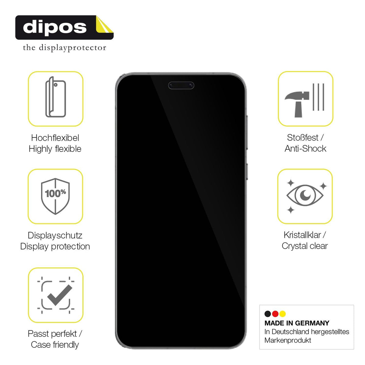 2x Screen Protector for Honor Magic 7 RSR Protective Film covers 100% dipos Flex