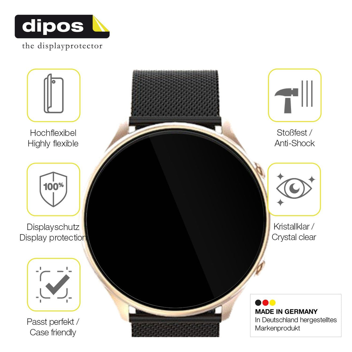 2x Screen Protector for SLOKSFil S51 Smartwatch Protective Film covers 100%