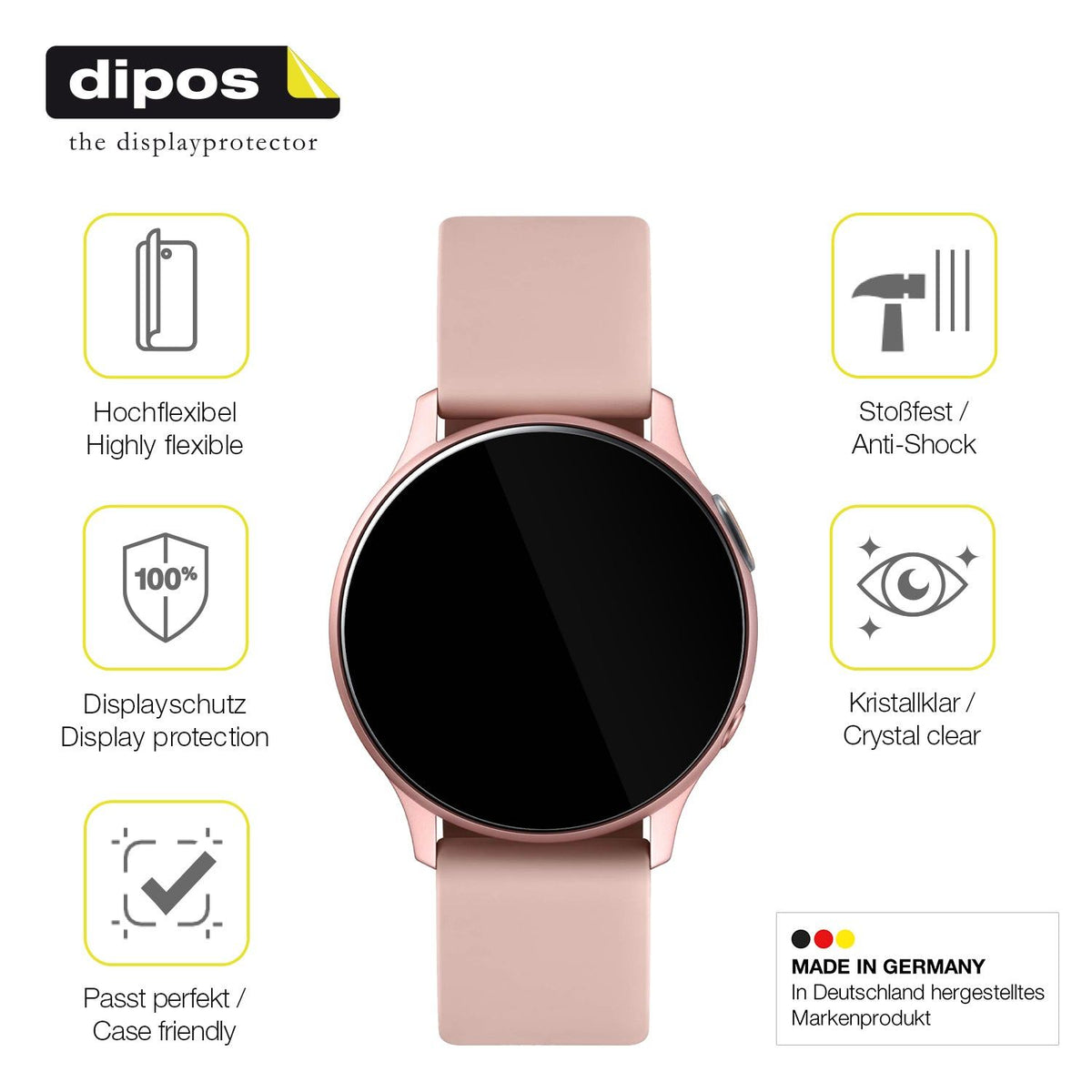 2x Screen Protector for Kardena Care SOS 2 Protective Film covers 100% dipos