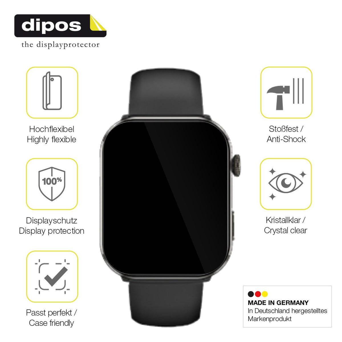2x Screen Protector for Blackview R60 Protective Film covers 100% dipos Flex