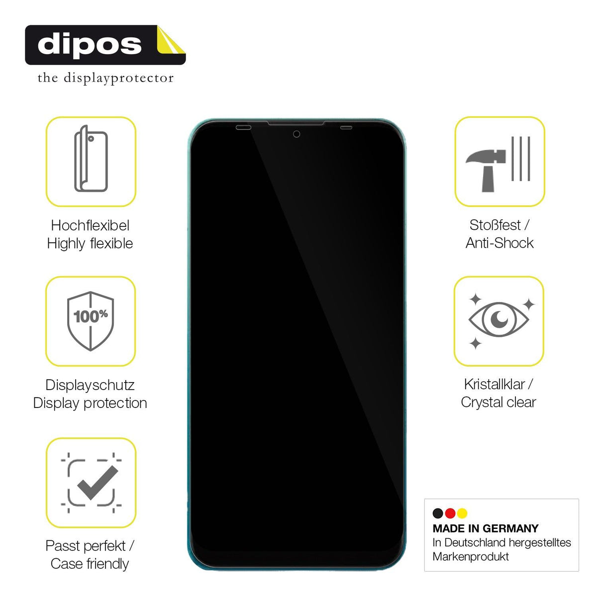 2x Screen Protector for Mobicel Legend Pro Protective Film covers 100% dipos