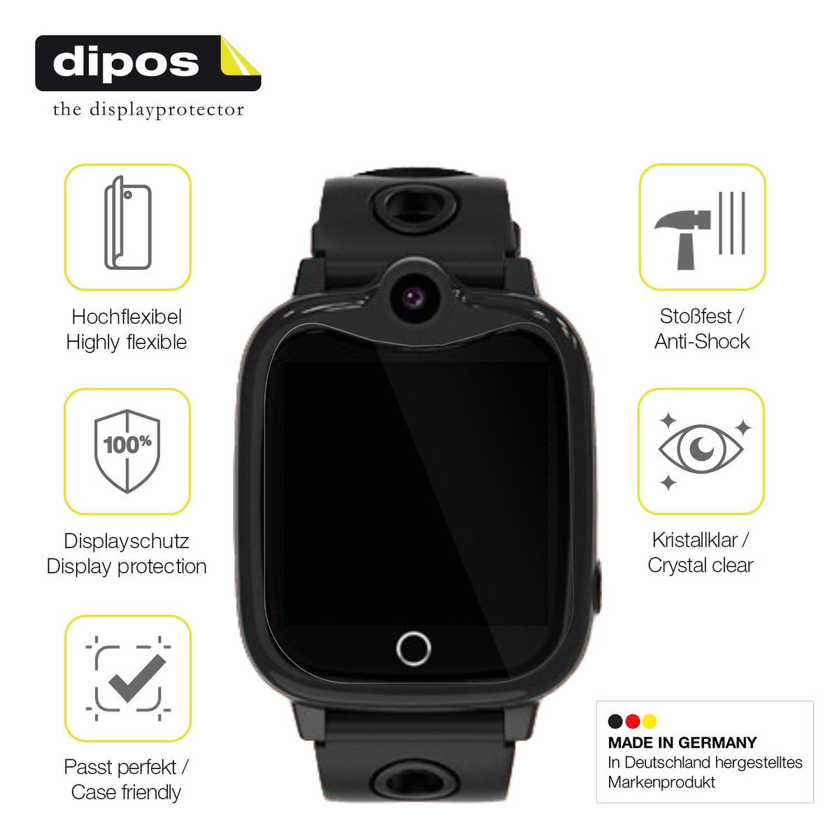 2x Screen Protector for jiangshu Smartwatch Kinder 4G Protective Film covers