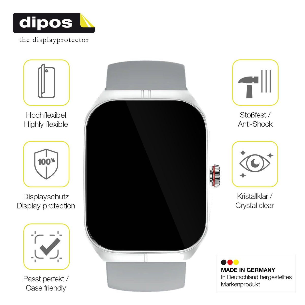 2x Screen Protector for Rogbid Infinity Protective Film covers 100% dipos Flex