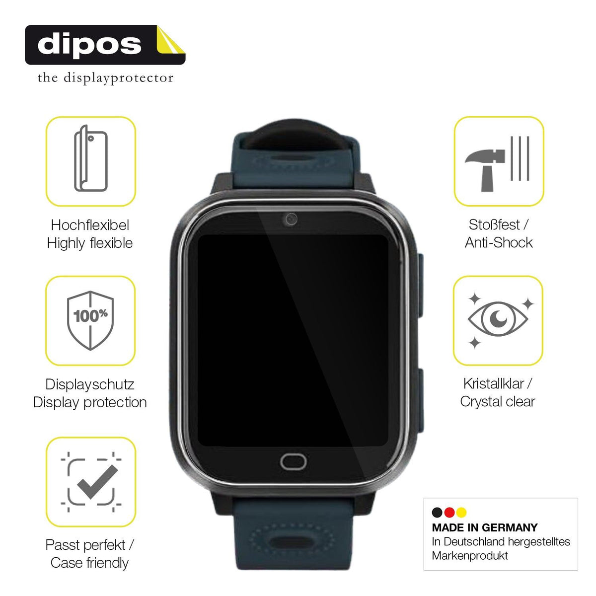 2x Screen Protector for Noctiluxia K18Fh Protective Film covers 100% dipos Flex
