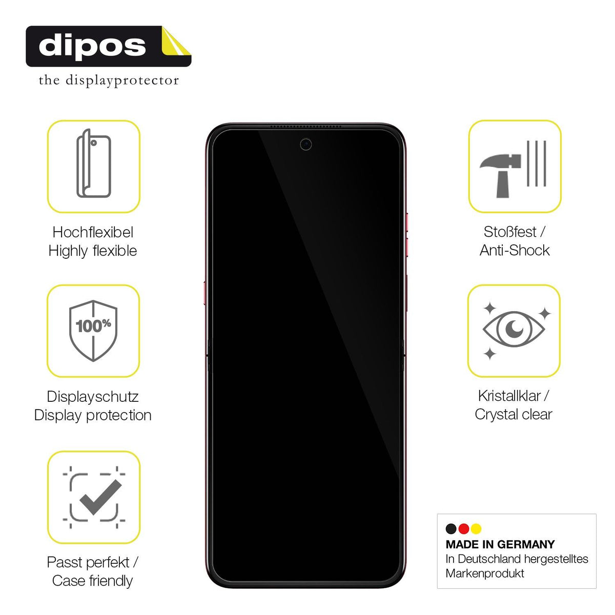 2x Screen Protector for Motorola Razr 60 Innenseite Protective Film covers 100%