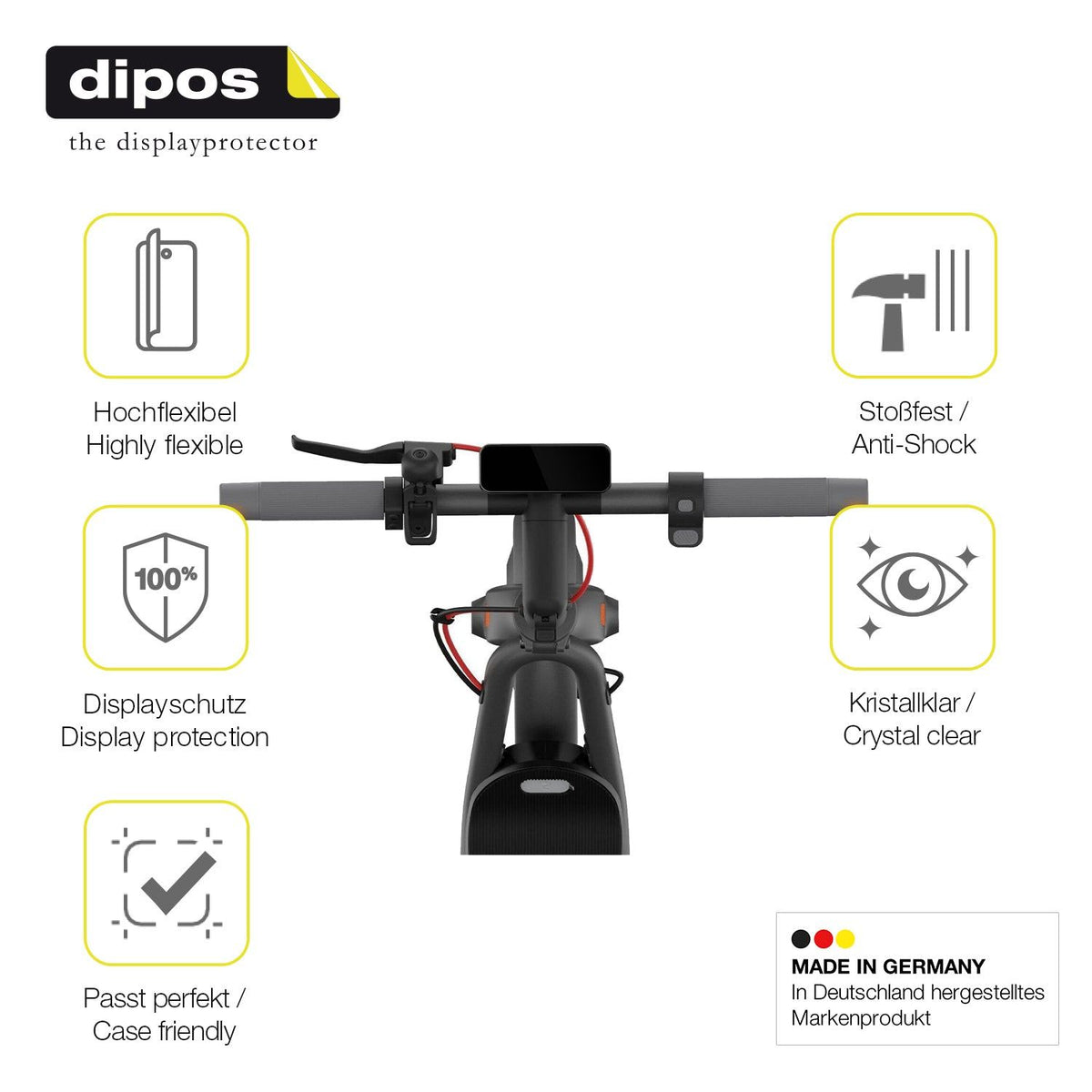 2x Screen Protector for Navee V50i Pro Protective Film covers 100% dipos Flex