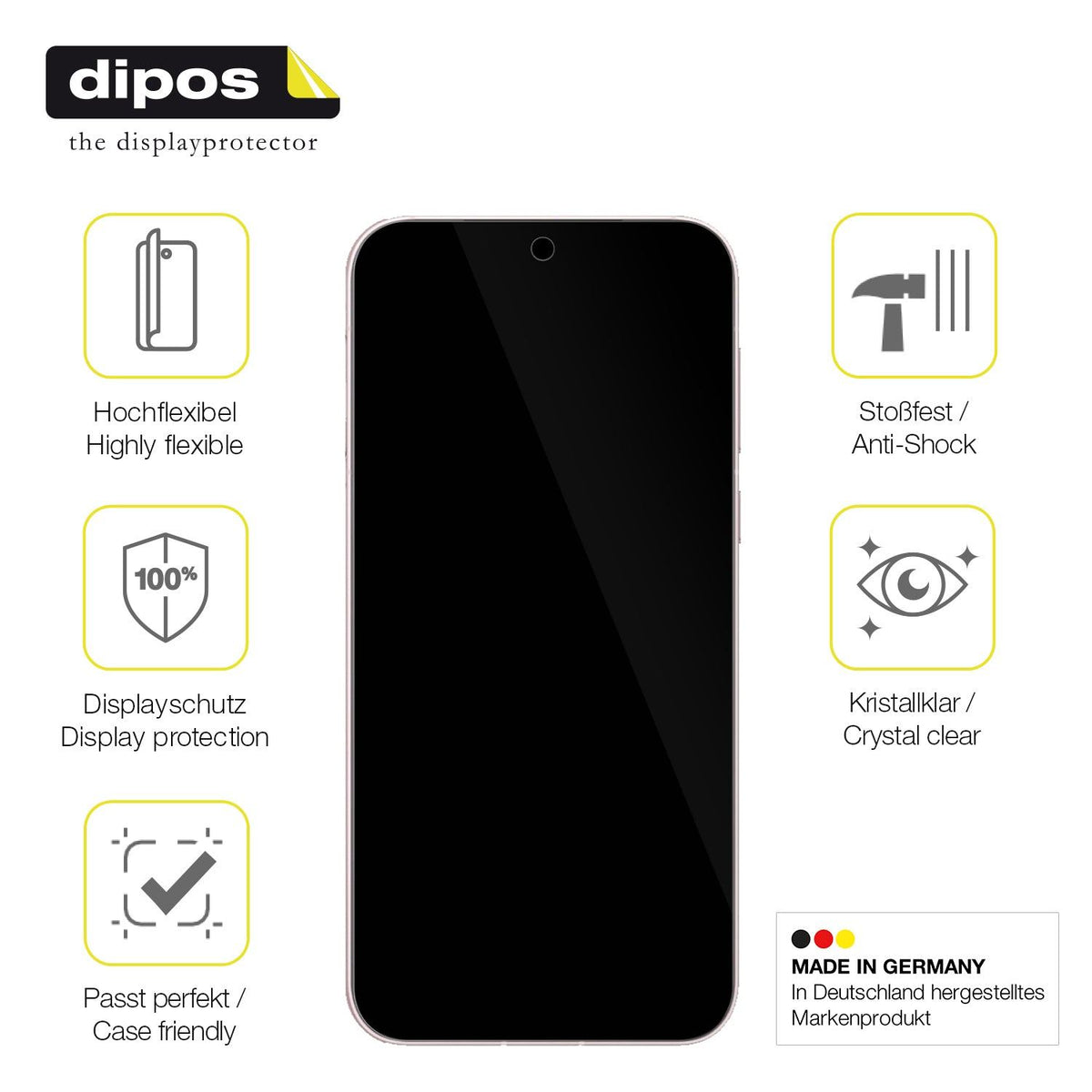 2x Screen Protector for Oppo Find X8 Pro Protective Film covers 100% dipos Flex