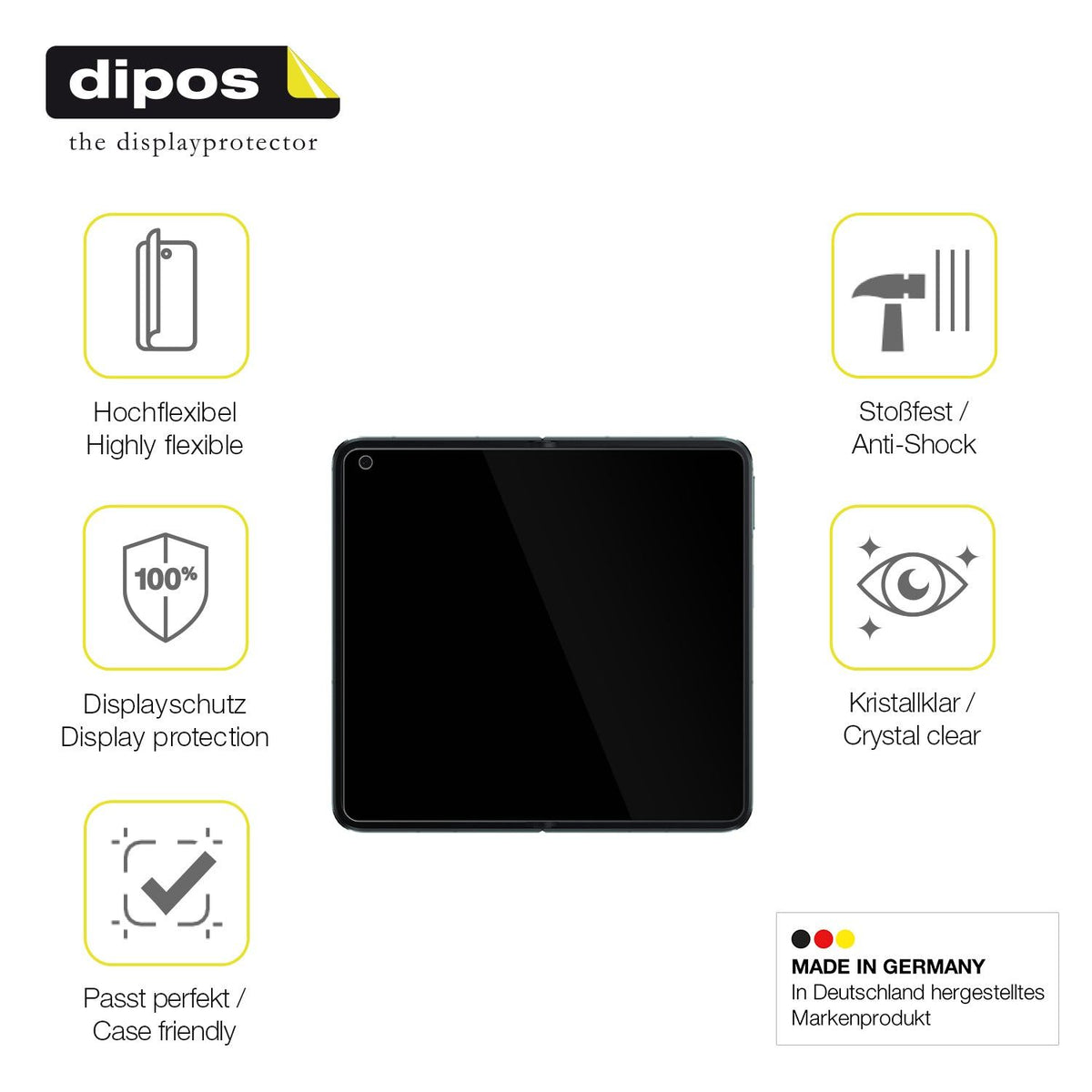 2x Screen Protector for Oppo Find N3 Innenseite Protective Film covers 100%