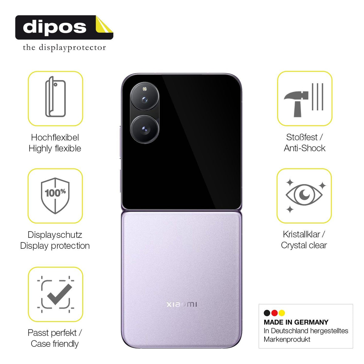 2x Screen Protector for Xiaomi Mix Flip 2 Außenseite Protective Film covers