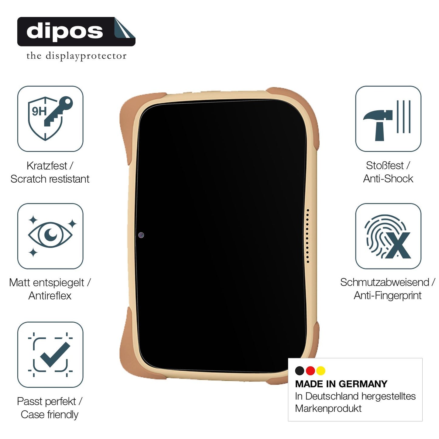 2x Screen Protector for Mediacom Smart Kid 10 matte Flexible Glass 9H dipos