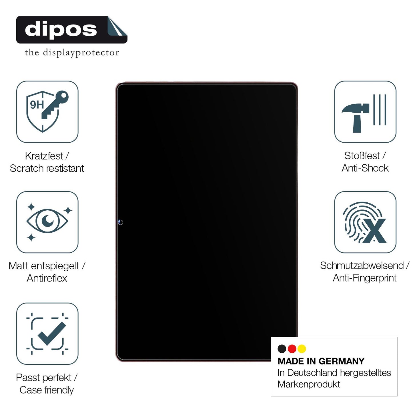 2x Screen Protector for UJJ U6 Tablet matte Flexible Glass 9H dipos