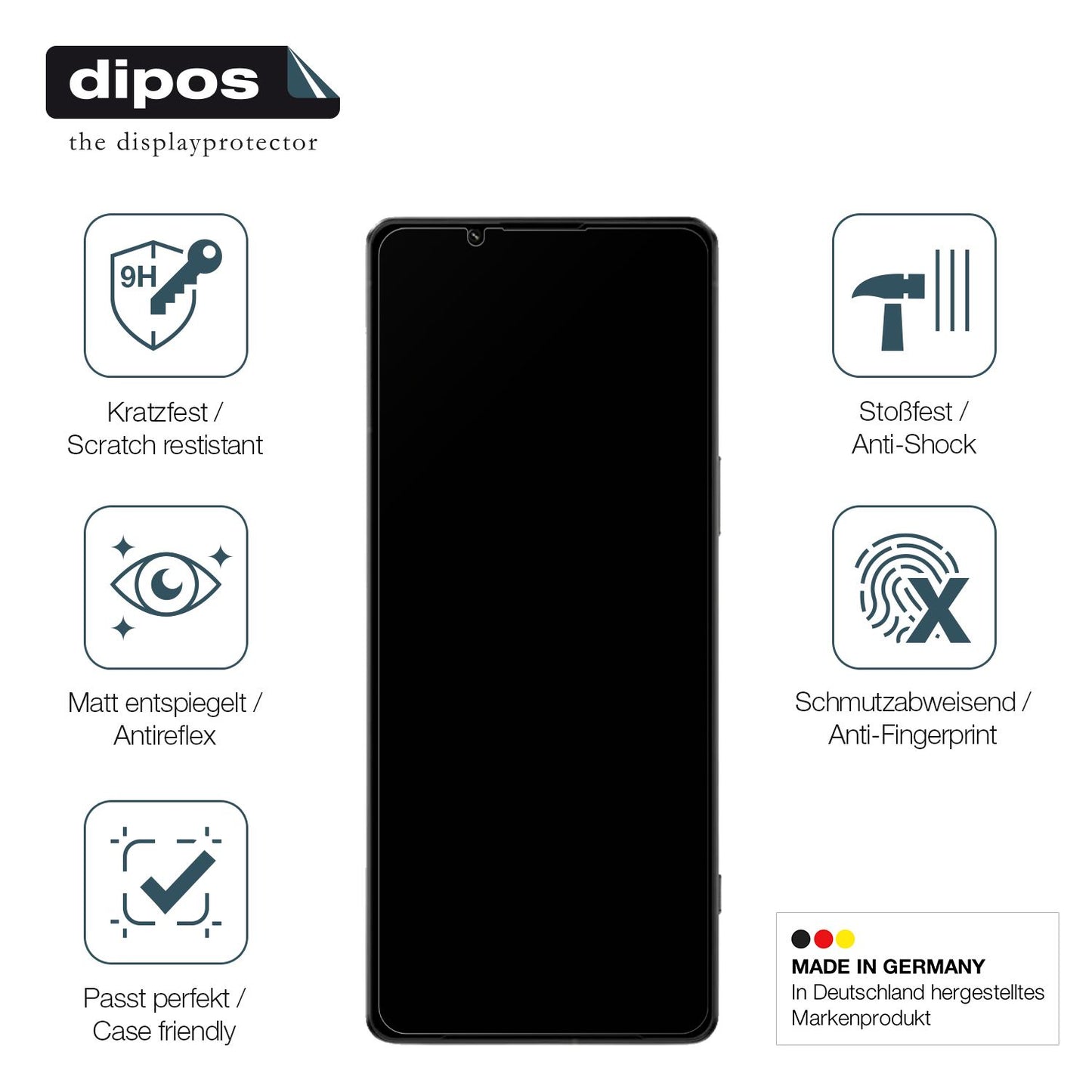 2x Screen Protector for Sony Xperia 1 IV matte Flexible Glass 9H dipos