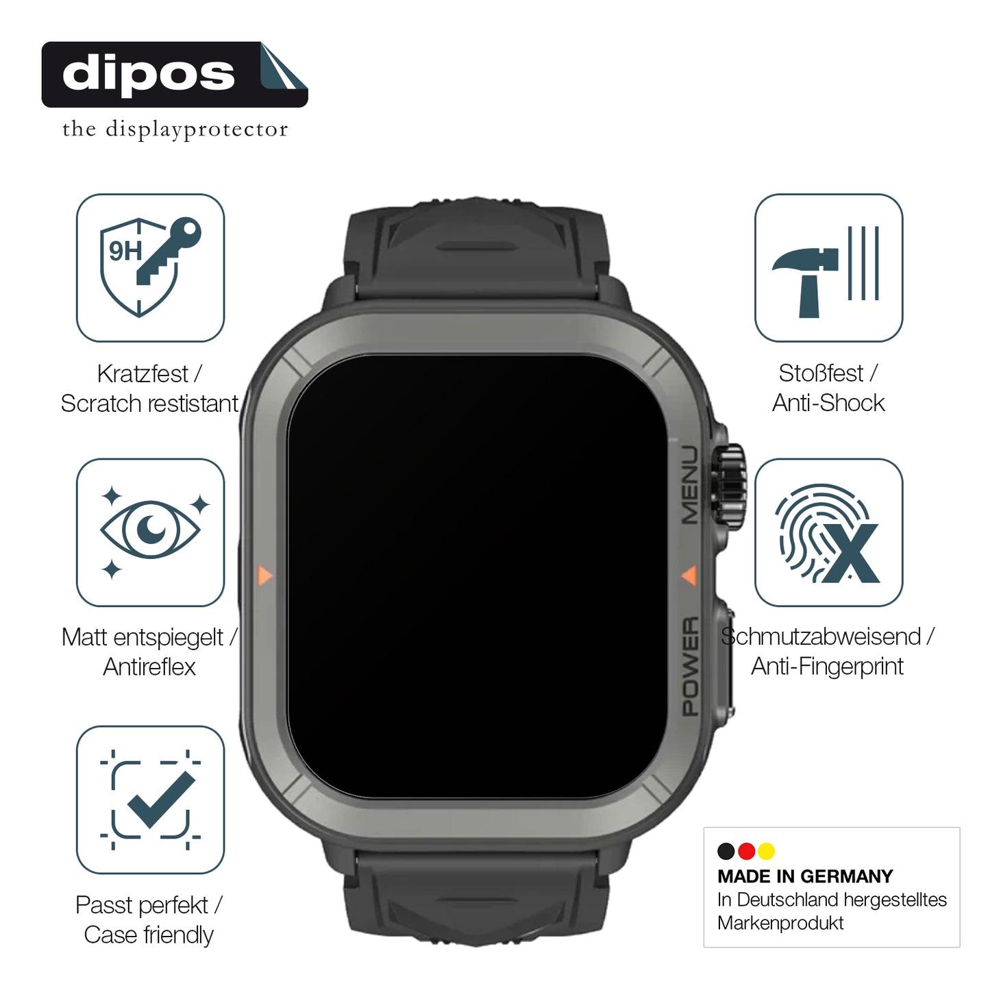 2x 9H Schutzfolie matt für Blackview W30 Smartwatch 1.91 Zoll Panzerfolie