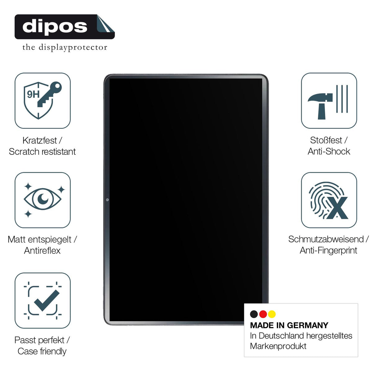 2x Screen Protector for NEC Lavie Tab T11 T1175 matte Flexible Glass 9H dipos
