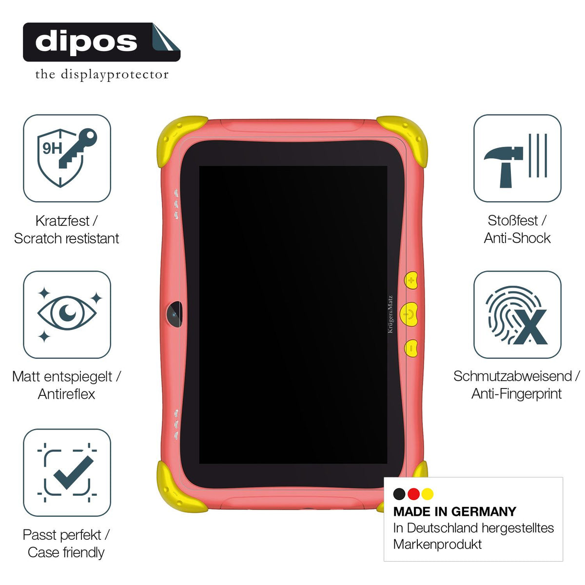 2x Screen Protector for Kruger Matz Fun 808 matte Flexible Glass 9H dipos