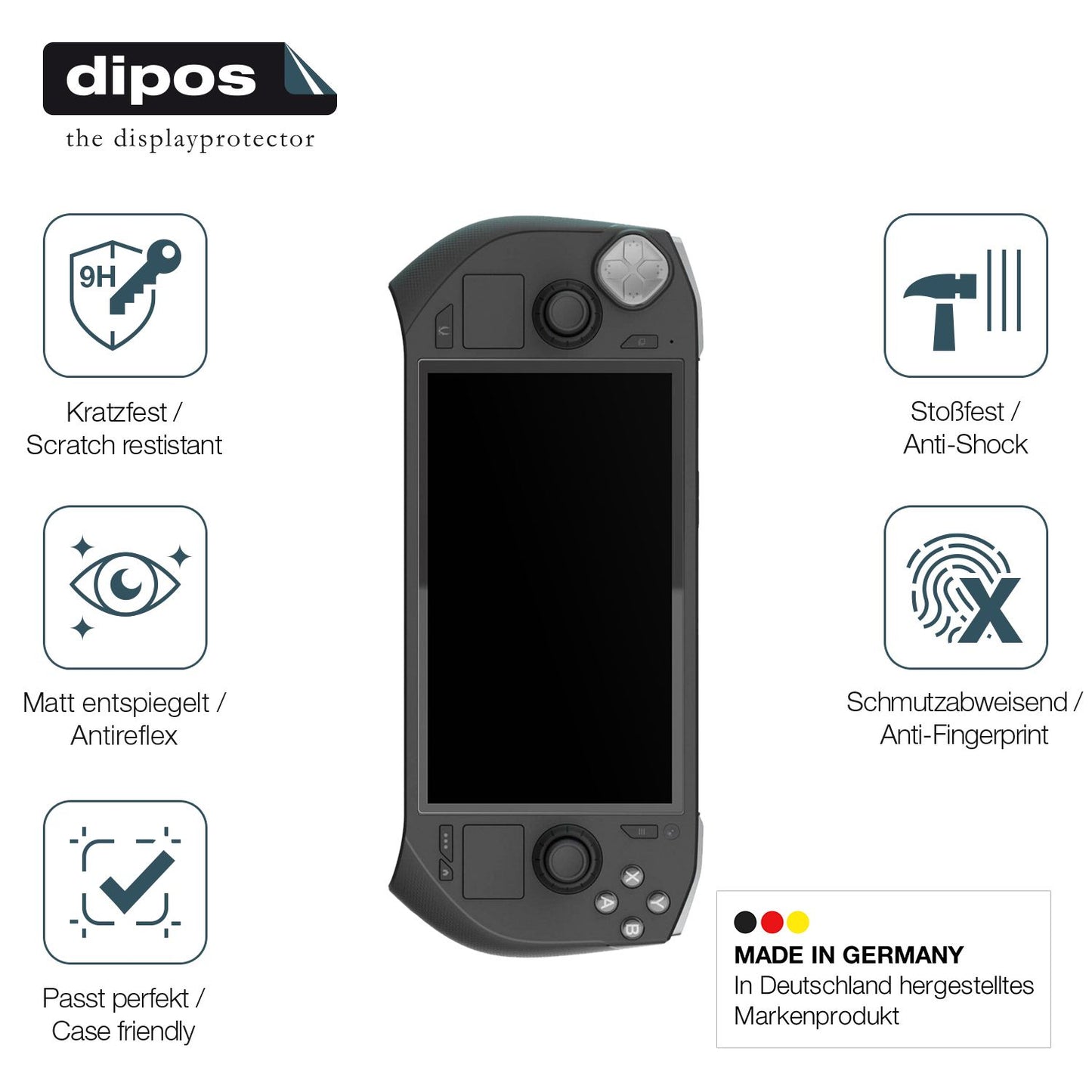 2x Screen Protector for Zotac Gaming Zone matte Flexible Glass 9H dipos