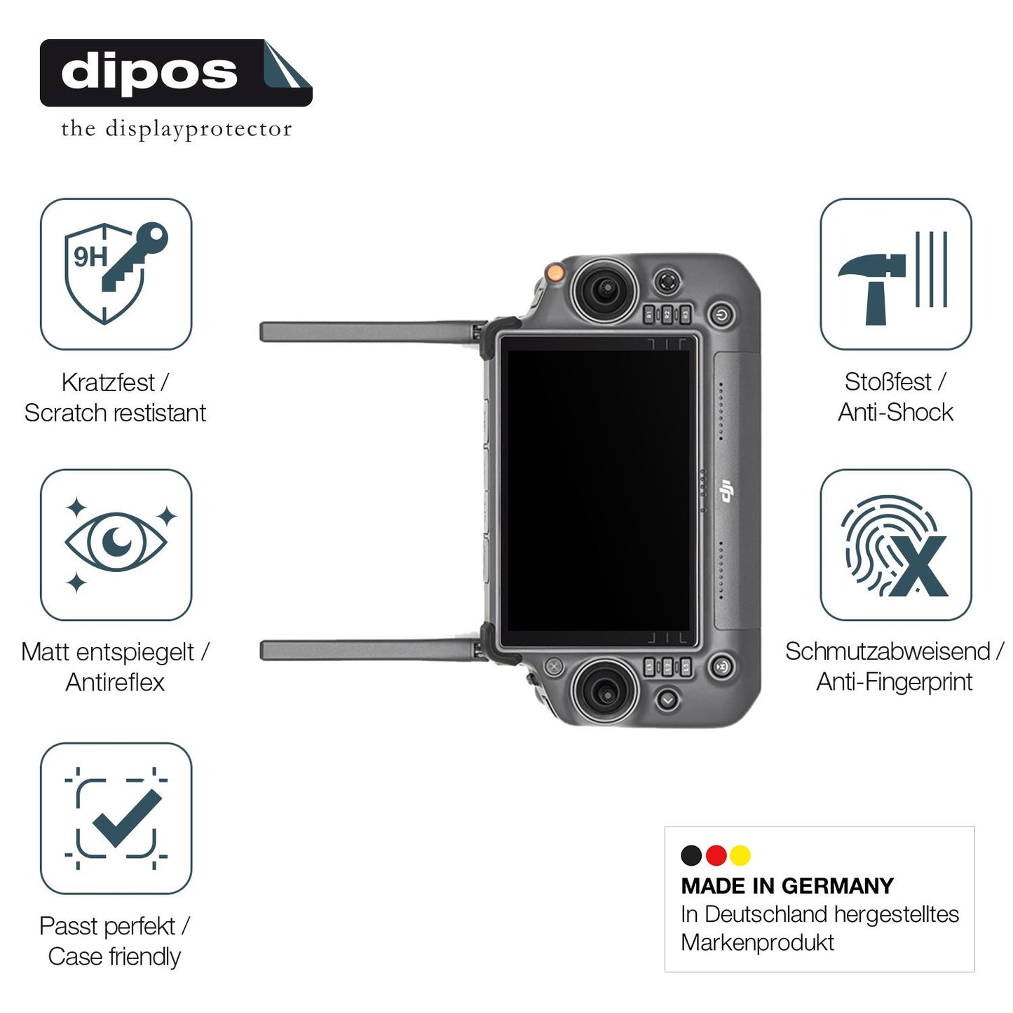 2x Screen Protector for DJI RC Plus 2 matte Flexible Glass 9H dipos