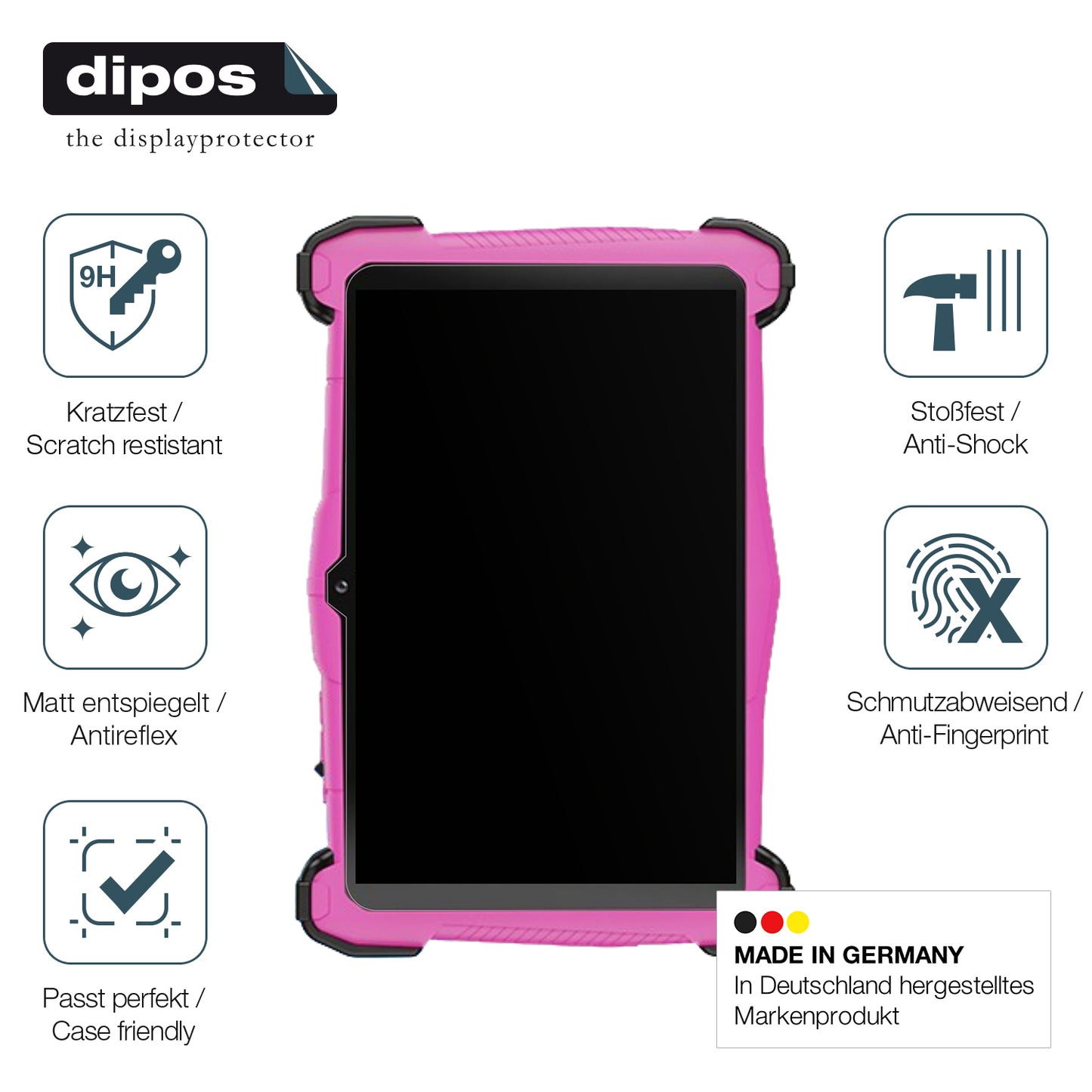 2x Screen Protector for Semeakoko 7 Zoll Kids Tablet matte Flexible Glass 9H