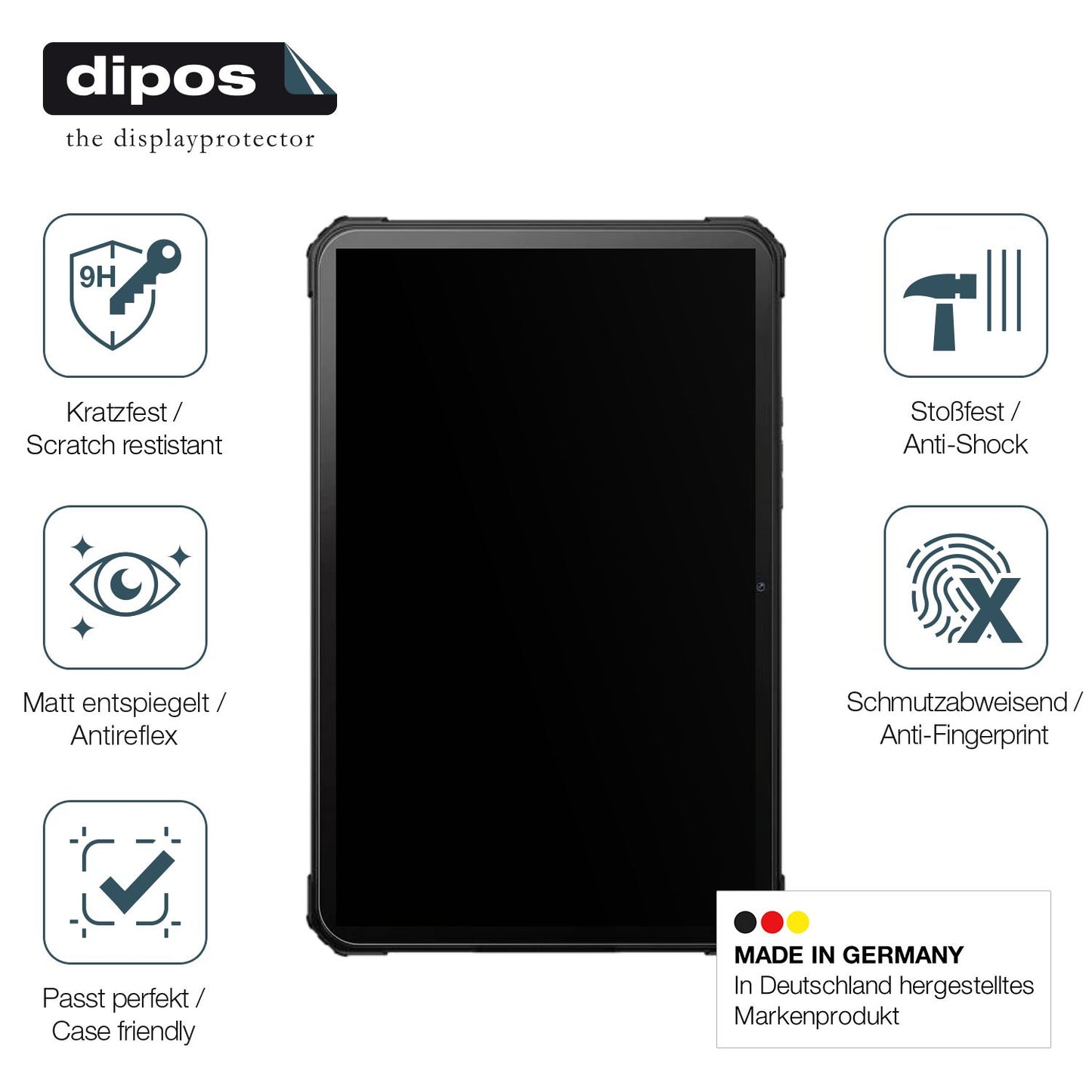 2x Screen Protector for Fossibot DT1 Lite matte Flexible Glass 9H dipos