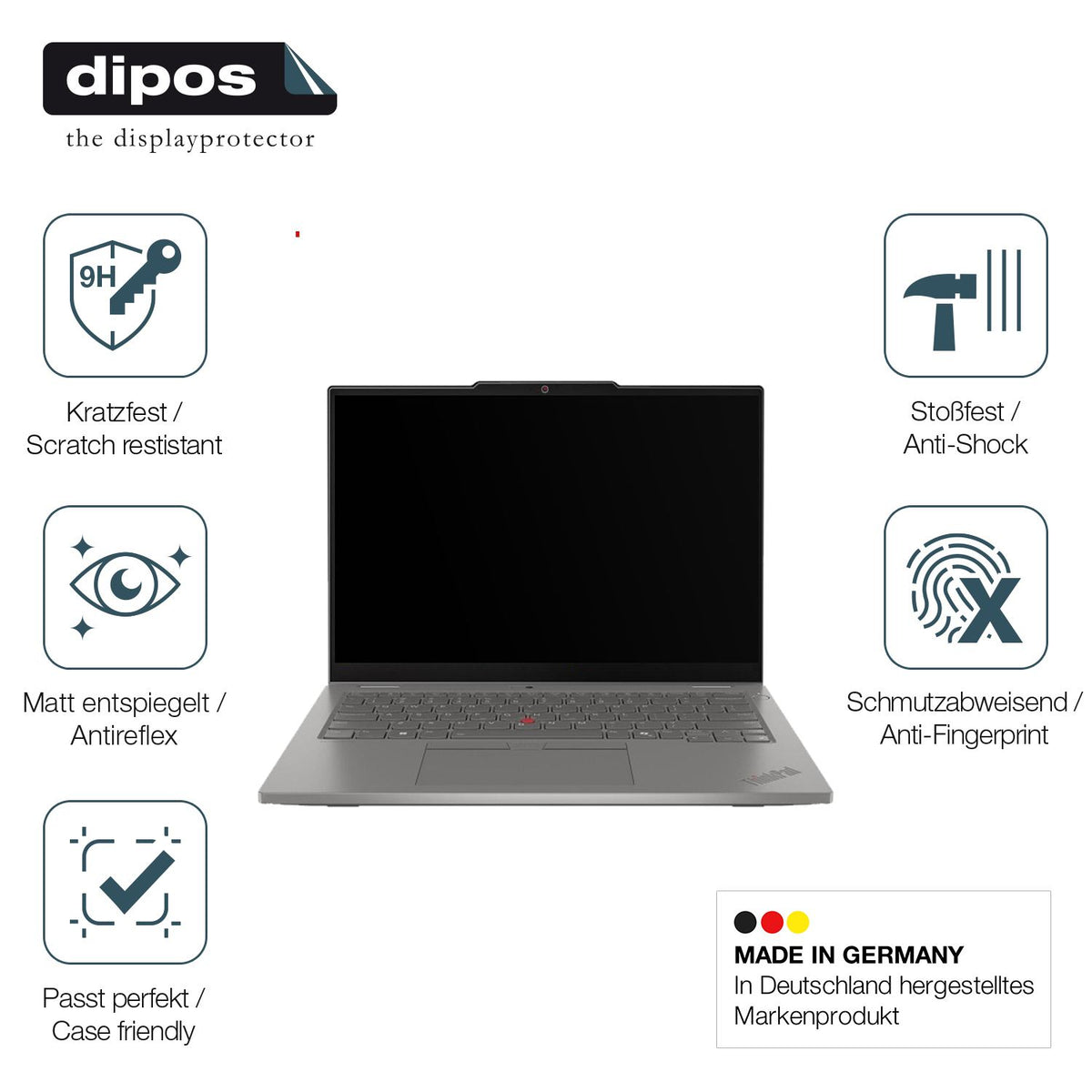 2x Screen Protector for Lenovo ThinkPad L13 Gen 6 matte Flexible Glass 9H dipos