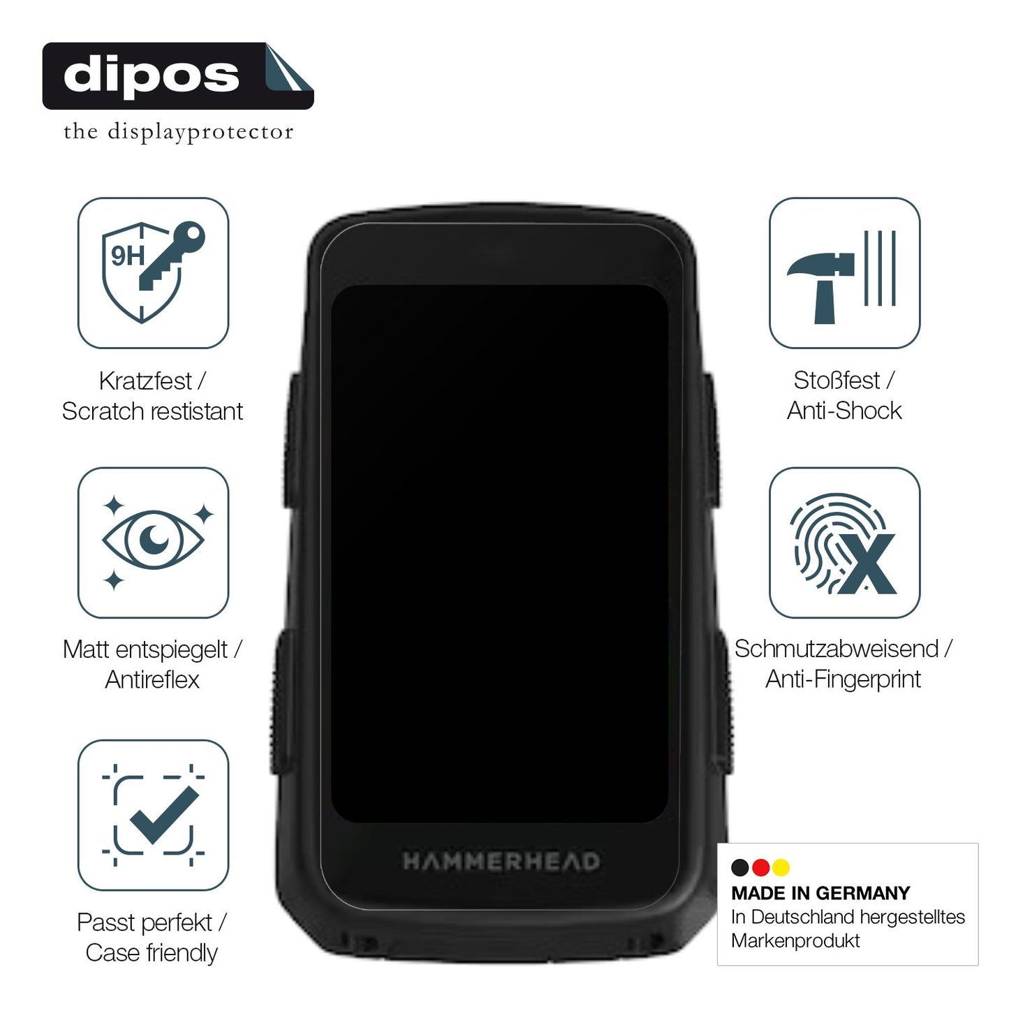2x Screen Protector for Hammerhead Karoo 3 matte Flexible Glass 9H dipos