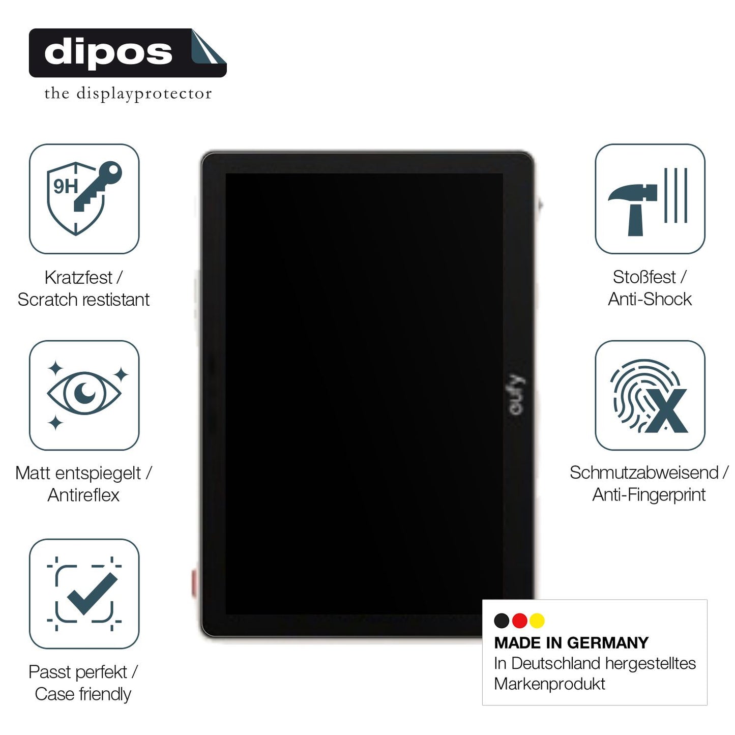 2x Screen Protector for Eufy Smartdisplay E10 matte Flexible Glass 9H dipos