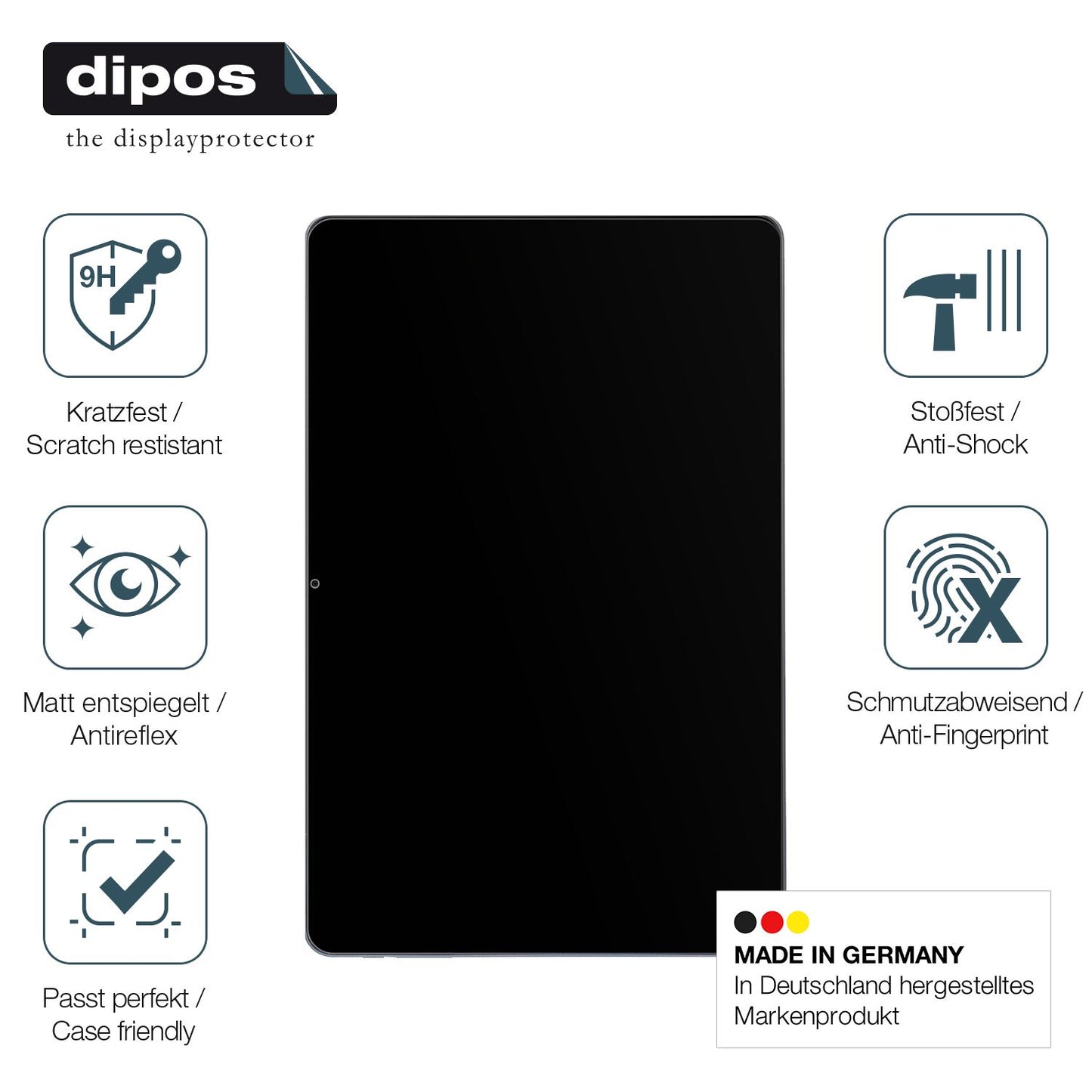 2x Screen Protector for Acepad High Tablet 12 Zoll matte Flexible Glass 9H dipos