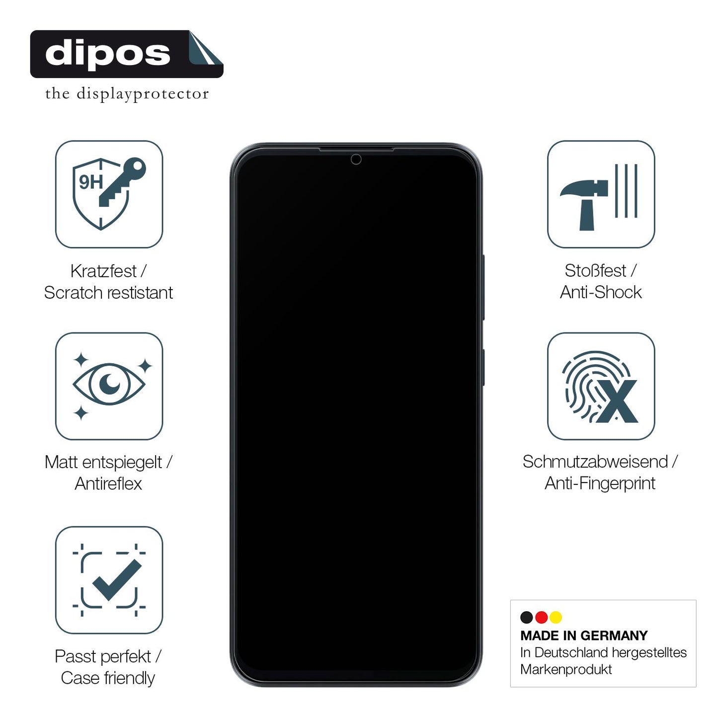 2x Screen Protector for Oscal Flat 1C matte Flexible Glass 9H dipos