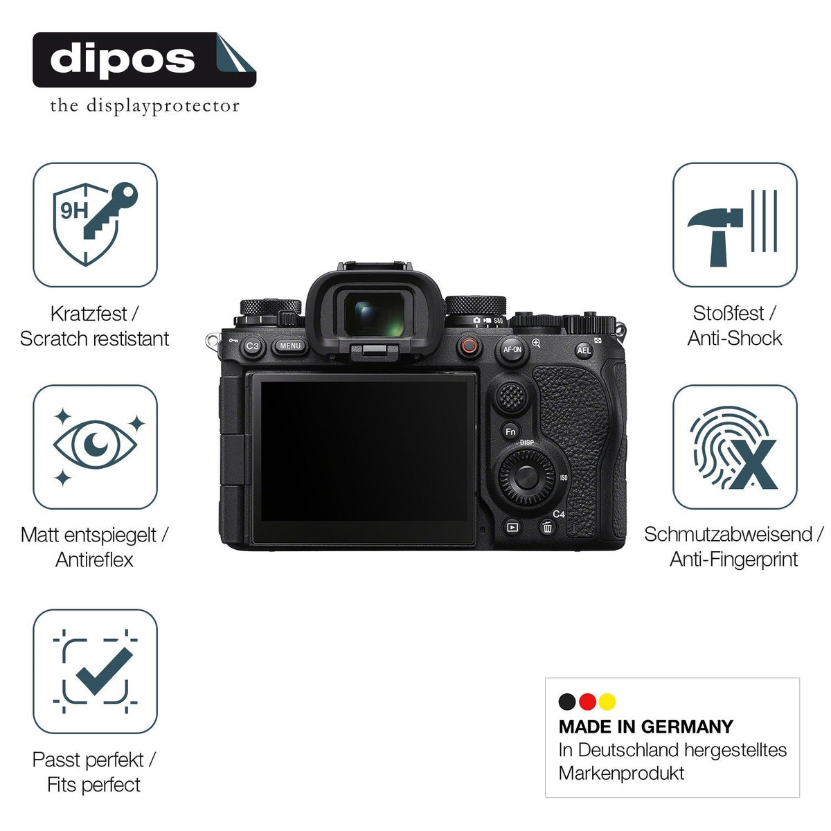 2x Screen Protector for Sony Alpha 1 II matte Flexible Glass 9H dipos
