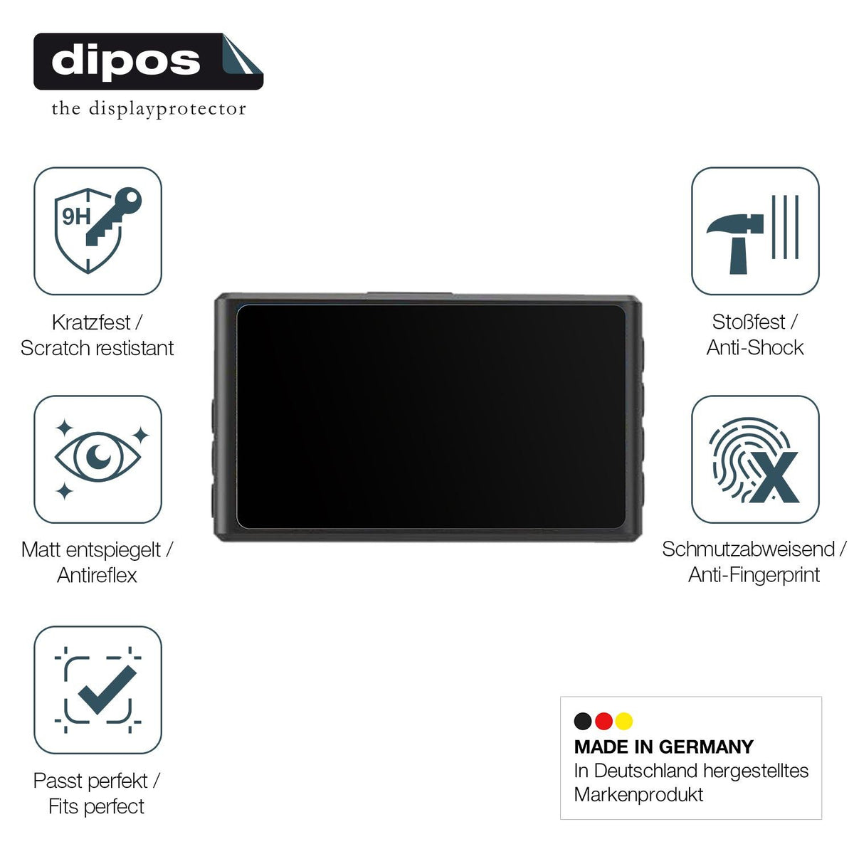 2x Screen Protector for WeBeqer A7 Dashcam matte Flexible Glass 9H dipos