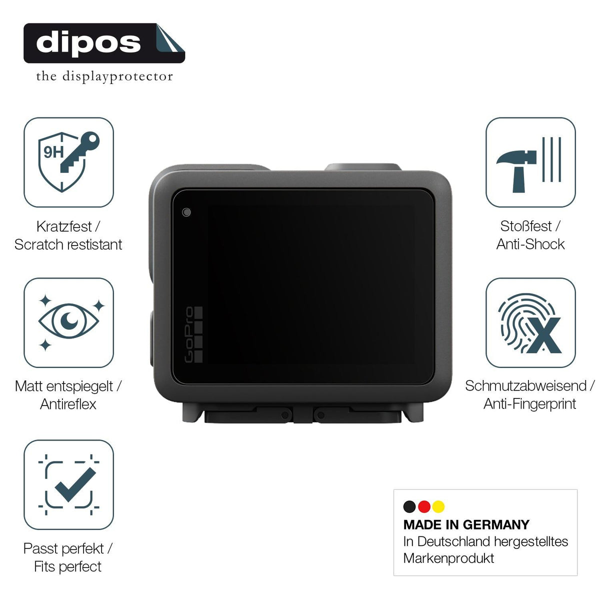 2x Screen Protector for GoPro Lit Hero matte Flexible Glass 9H dipos