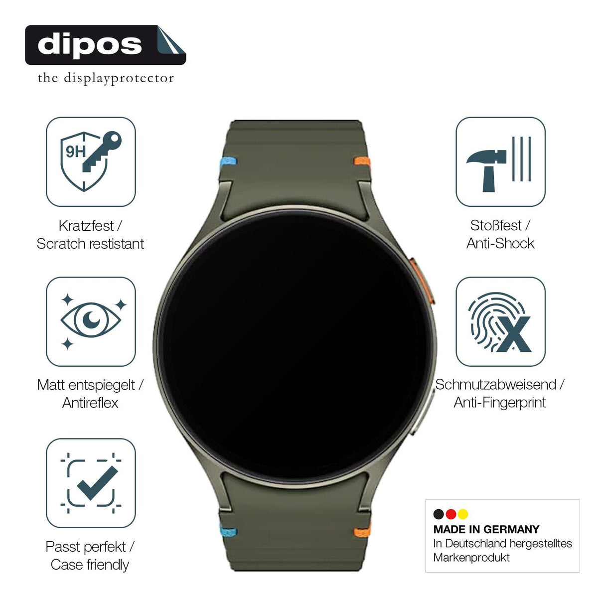 2x Screen Protector for Samsung Galaxy Watch 7 40mm matte Flexible Glass 9H