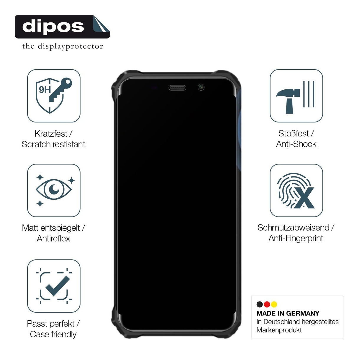 2x Screen Protector for Fossibot F101P matte Flexible Glass 9H dipos