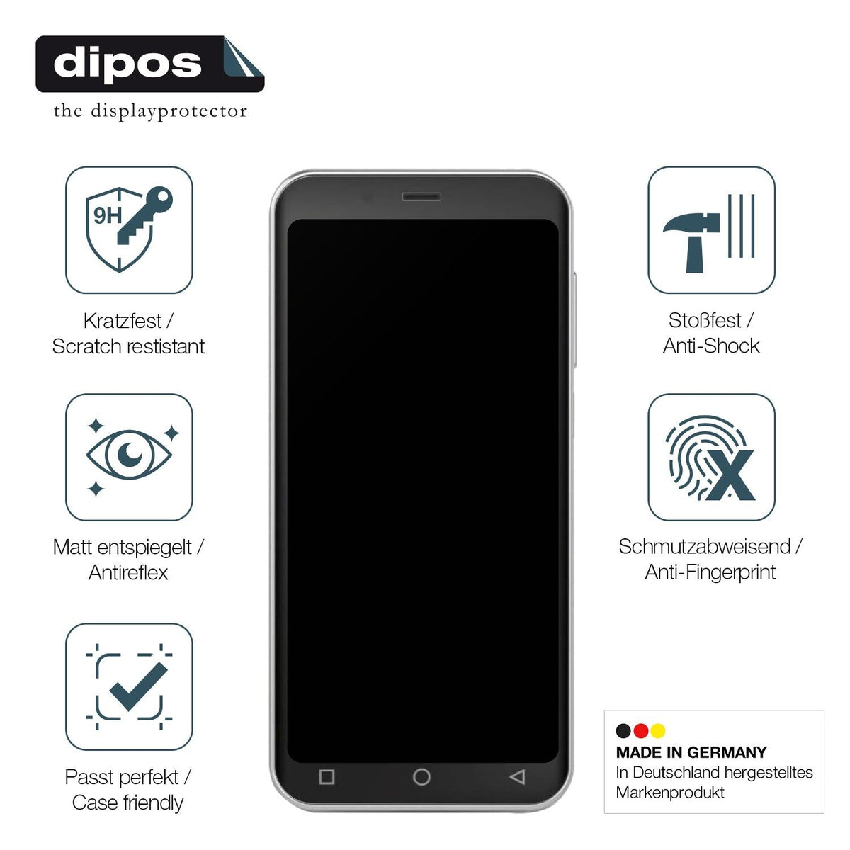 2x Screen Protector for emporiaSMART 5 mini matte Flexible Glass 9H dipos