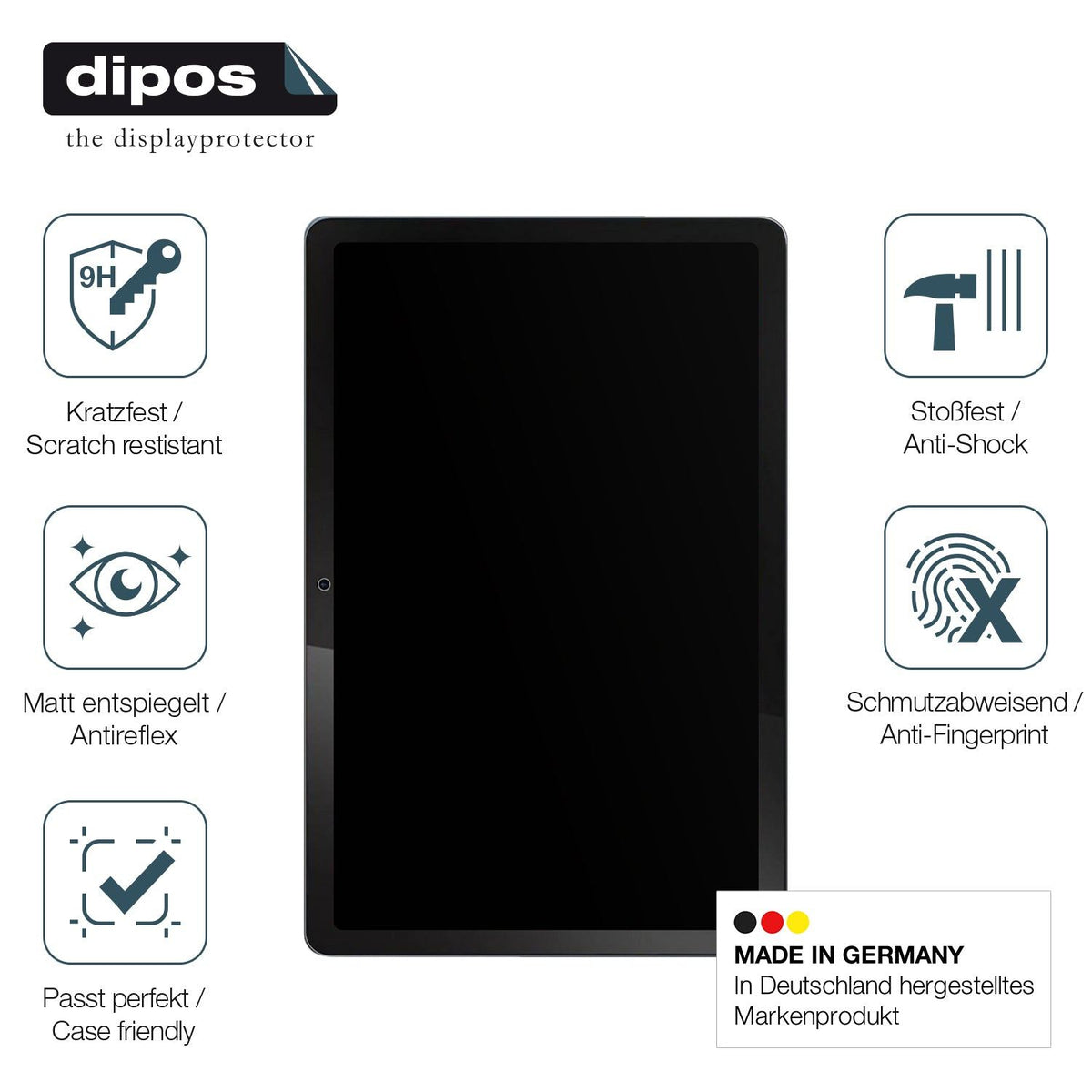 2x Screen Protector for Yicty Tablet 10 Zoll matte Flexible Glass 9H dipos