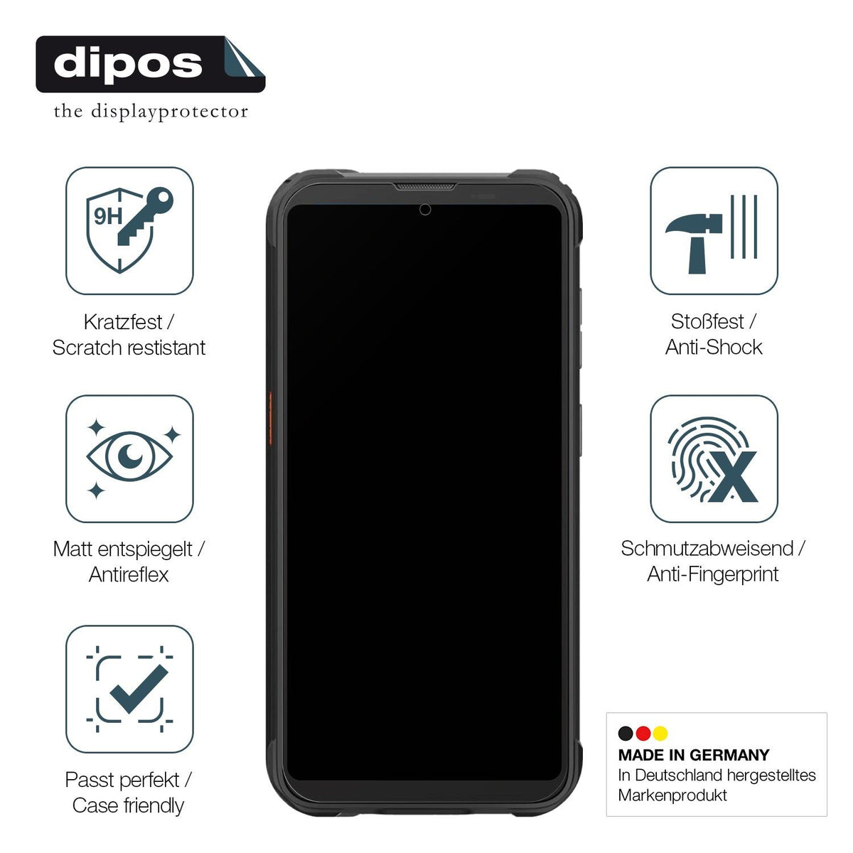 2x Screen Protector for Blackview BV5300 matte Flexible Glass 9H dipos