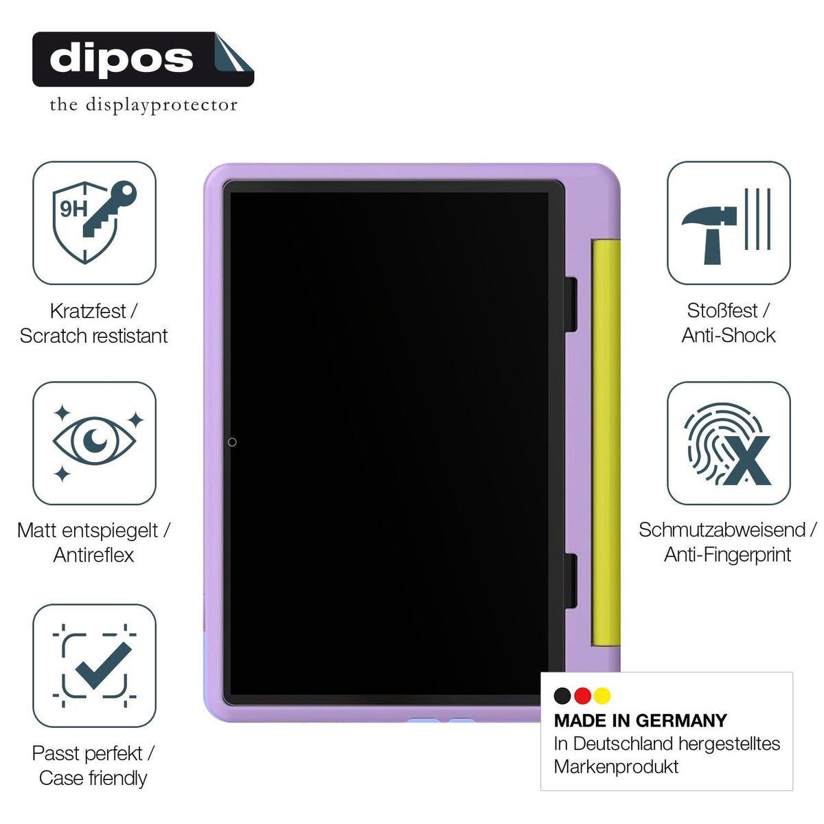 2x Screen Protector for Cheerjoy Kinder Tablet 10 Zoll matte Flexible Glass 9H
