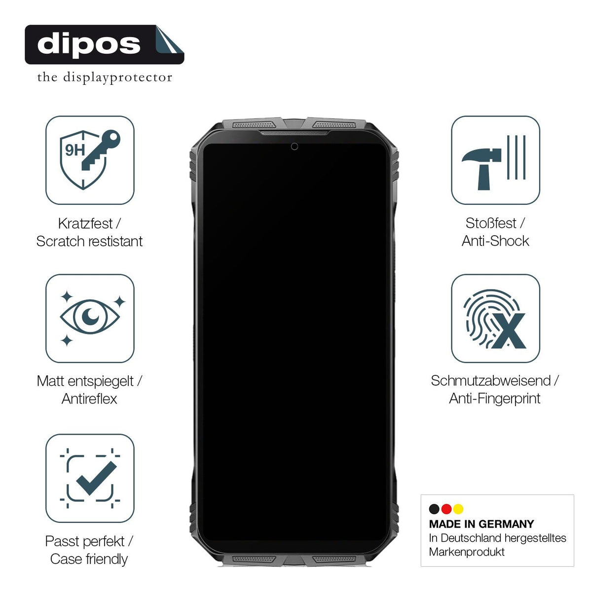 2x Screen Protector for Doogee Scyber matte Flexible Glass 9H dipos