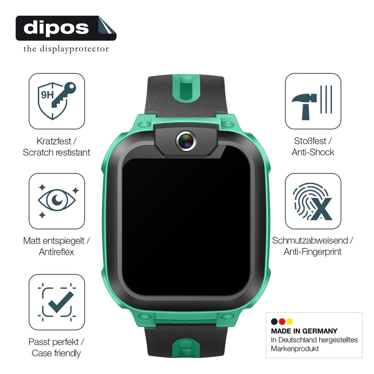 2x Screen Protector for Imoo Watch Phone Z1 matte Flexible Glass 9H dipos