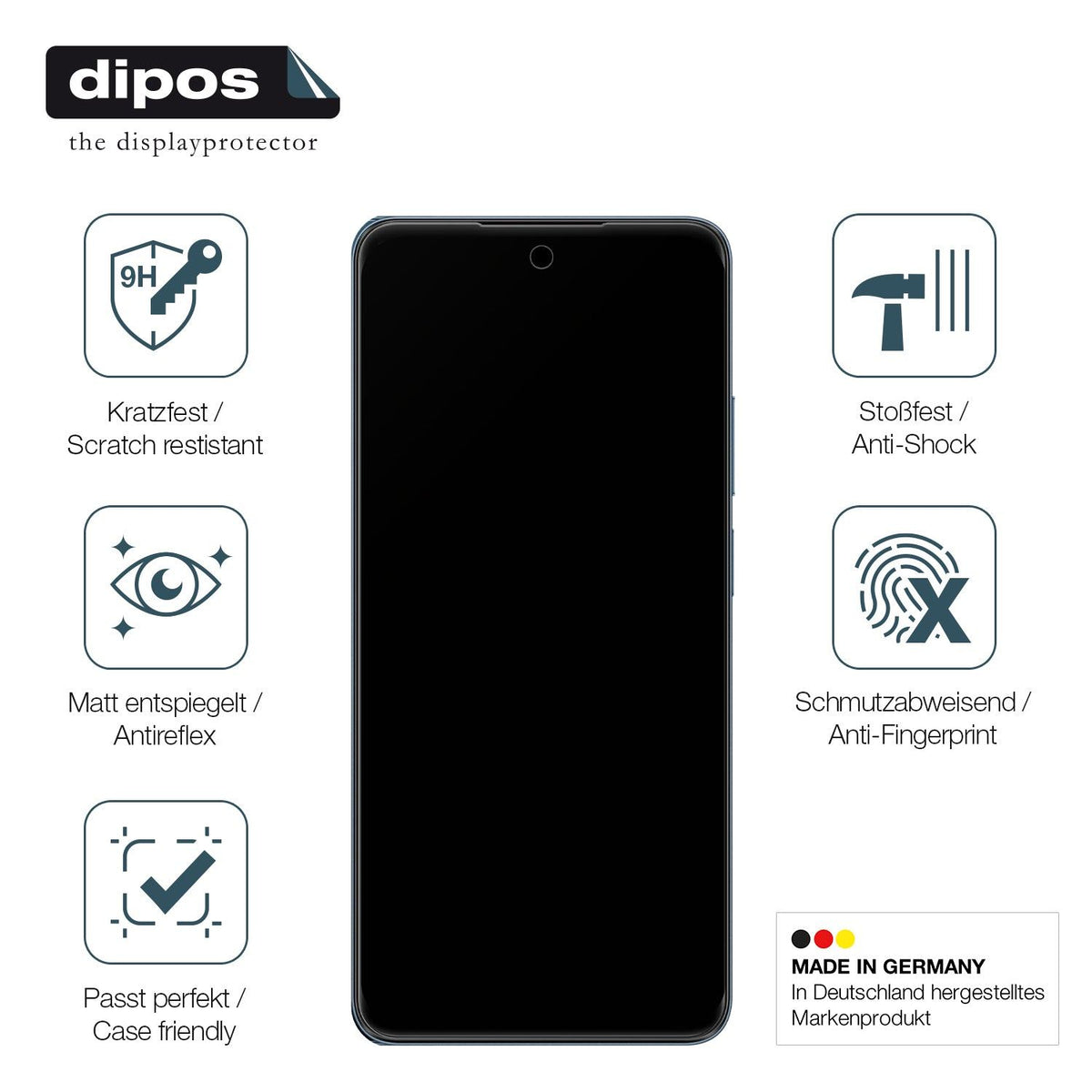 2x Screen Protector for Realme C65s matte Flexible Glass 9H dipos