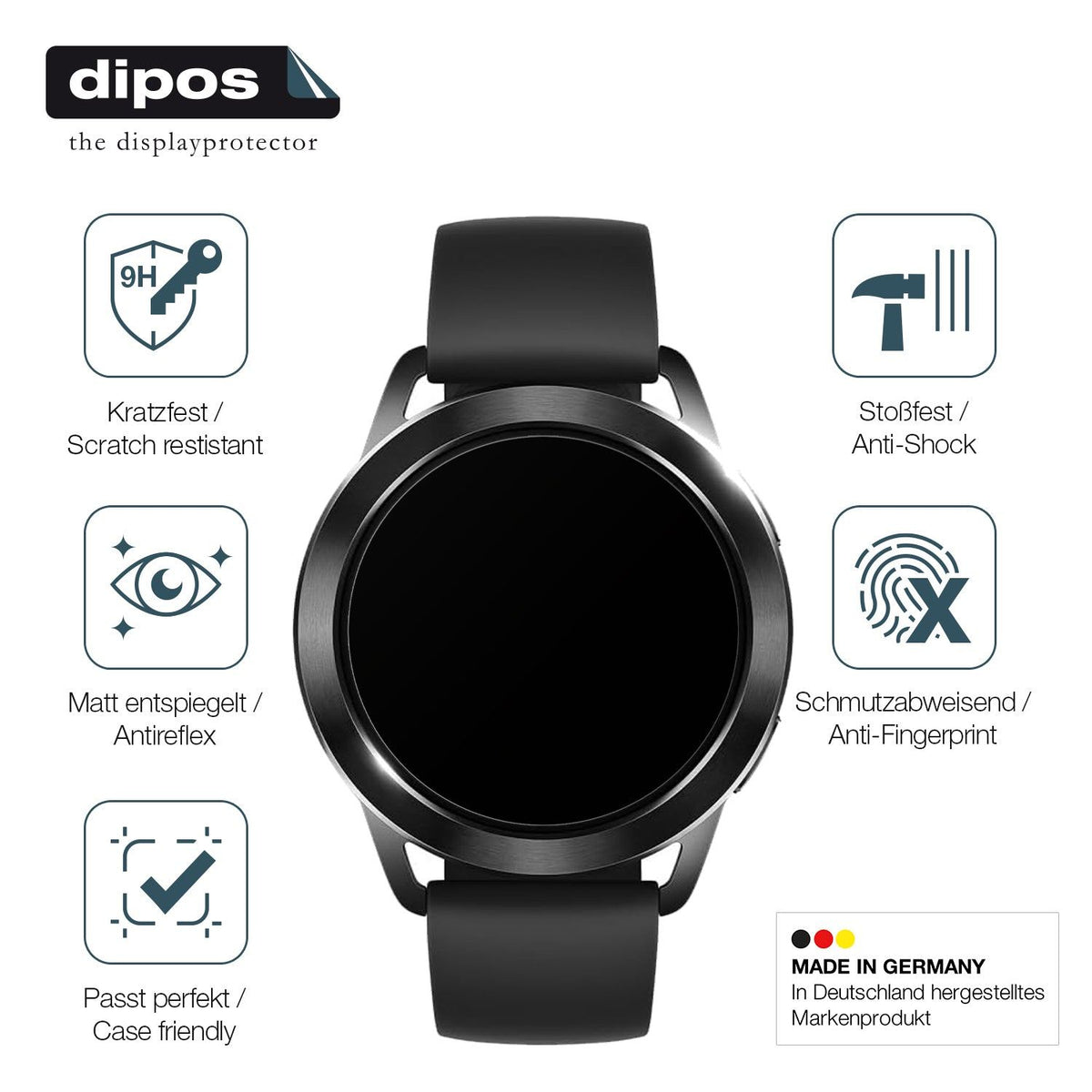 2x Screen Protector for Xiaomi Watch S3 matte Flexible Glass 9H dipos