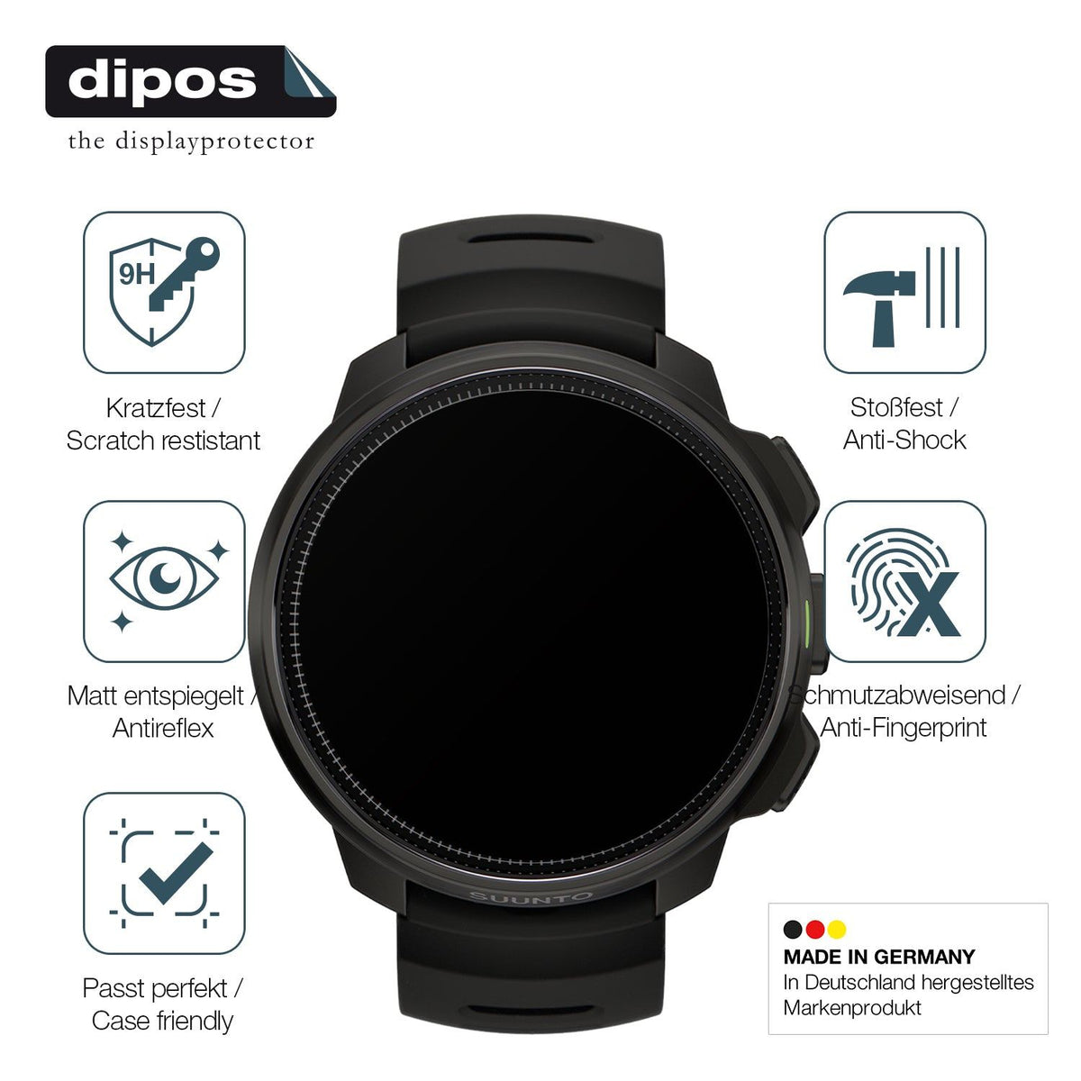 2x Screen Protector for Suunto Ocean matte Flexible Glass 9H dipos
