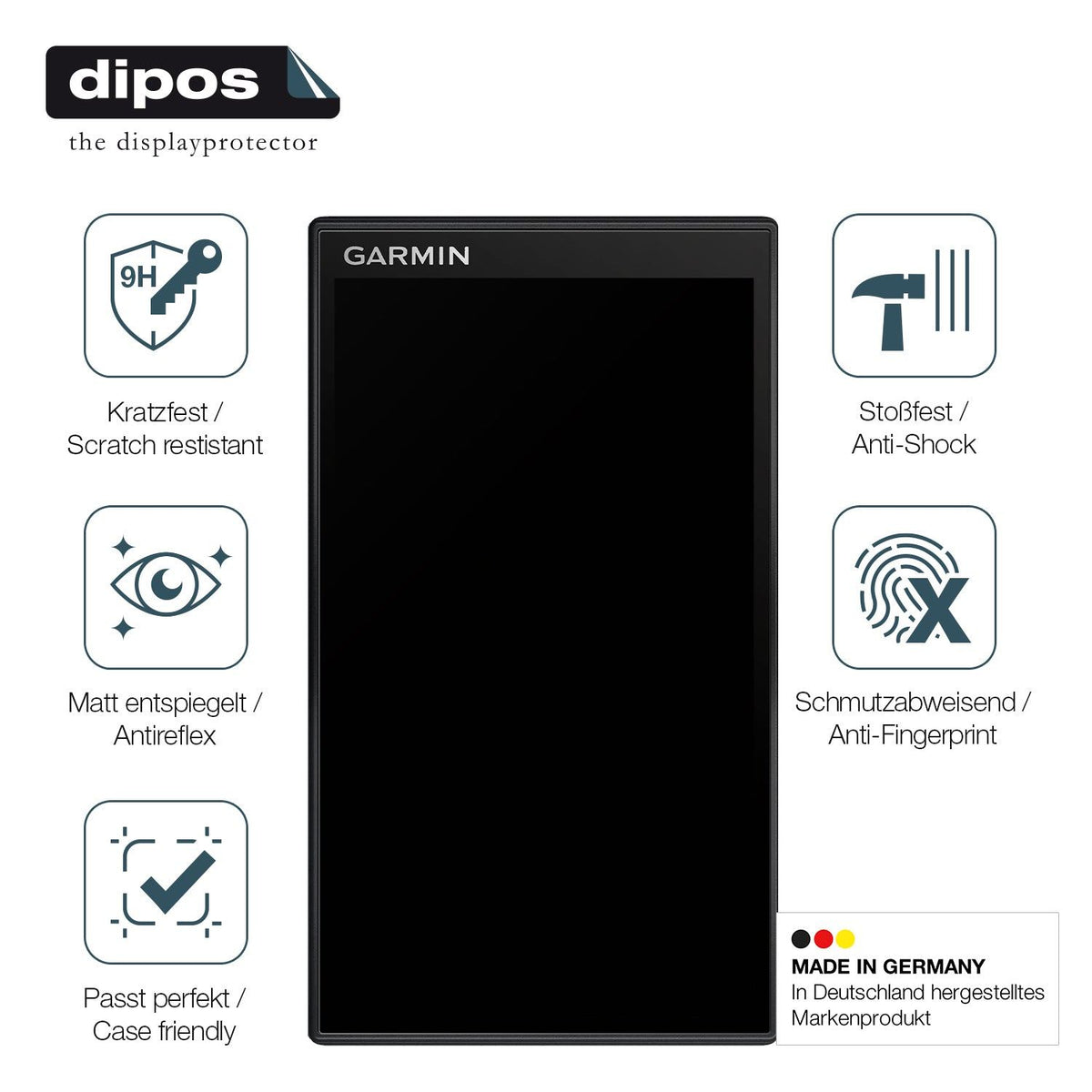2x Screen Protector for Garmin DriveSmart 66 matte Flexible Glass 9H dipos